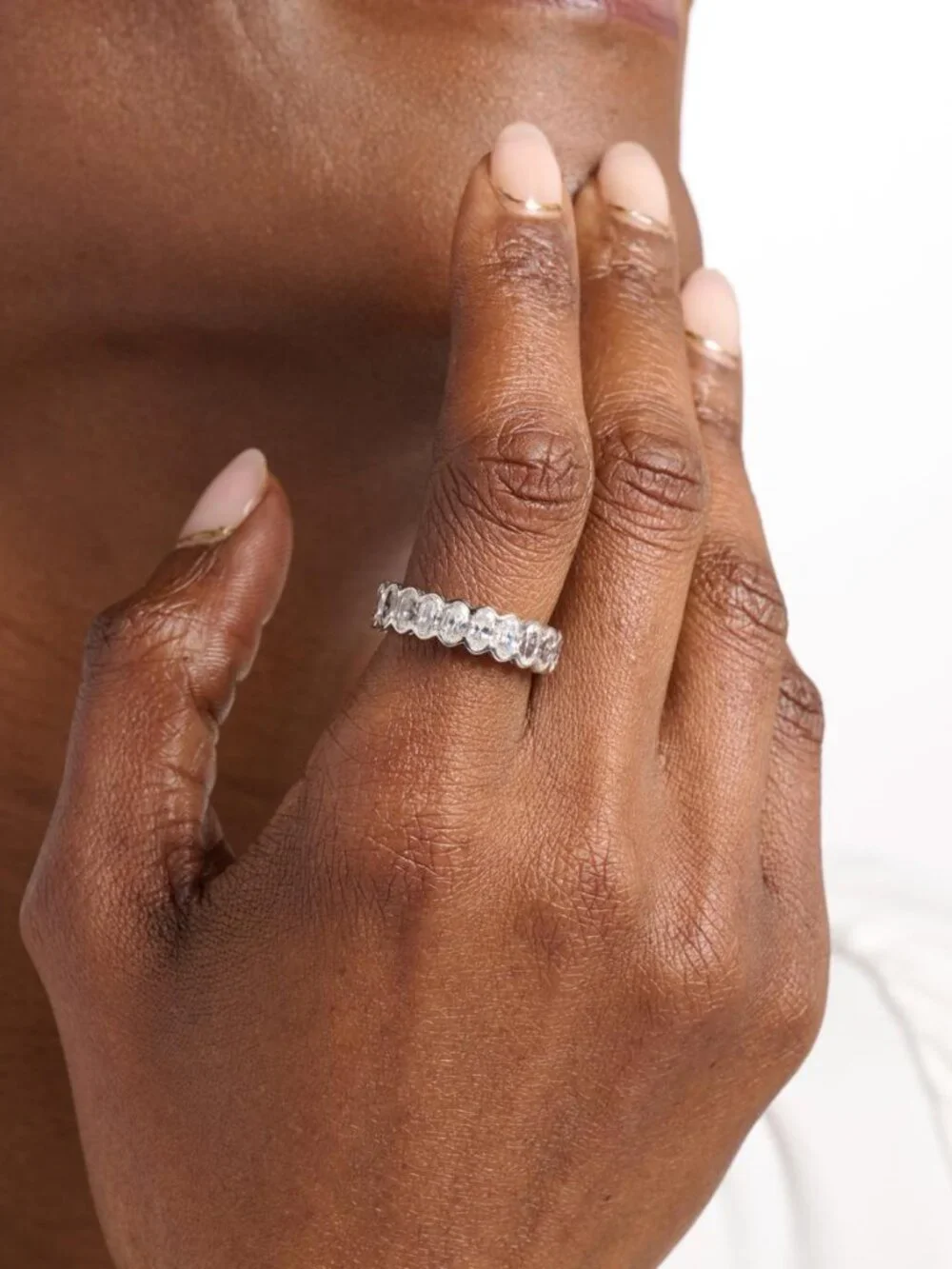 Radiance by Absolute 4.75 ct Sterling Silver Oval Eternity Ring - 5